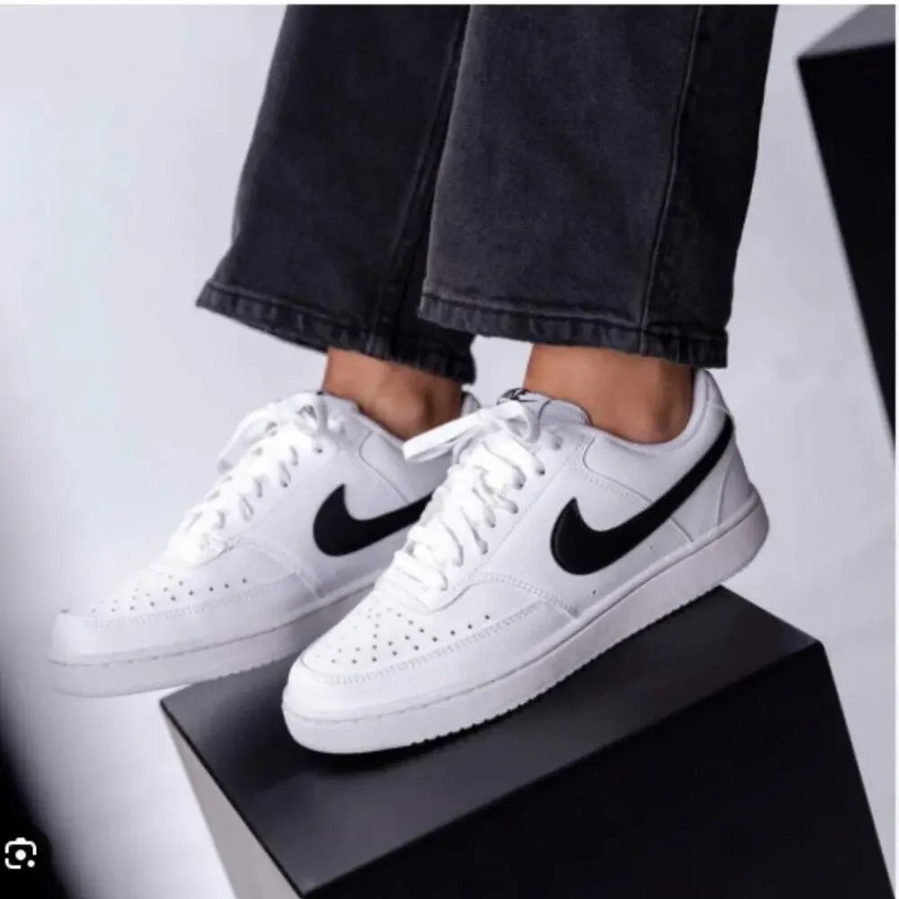 Nike Women's Footwear Court Vision Lo Nn White Black Size 7